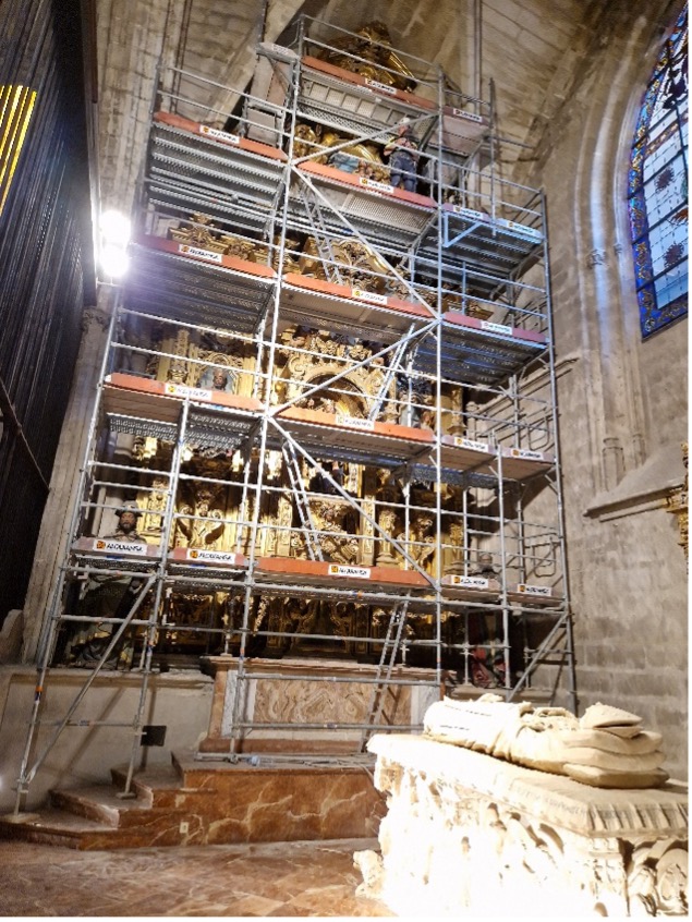Restauración de un retablo barroco en la capilla de San Hermenegildo - Alquiansa