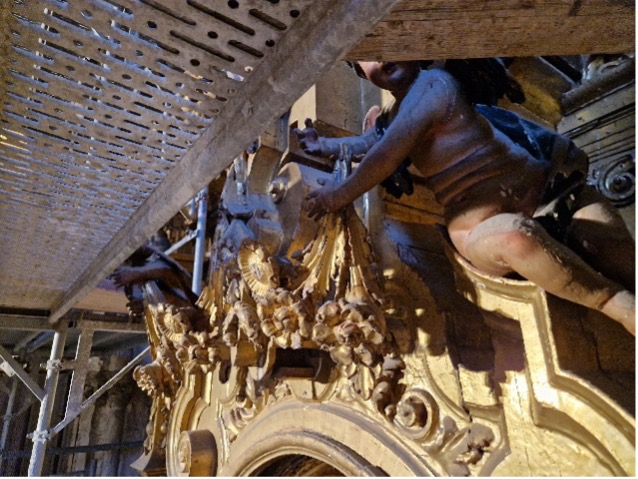 Restauración de un retablo barroco en la capilla de San Hermenegildo - Alquiansa
